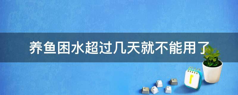 养鱼困水超过几天就不能用了 养鱼的水困多久就不能用了