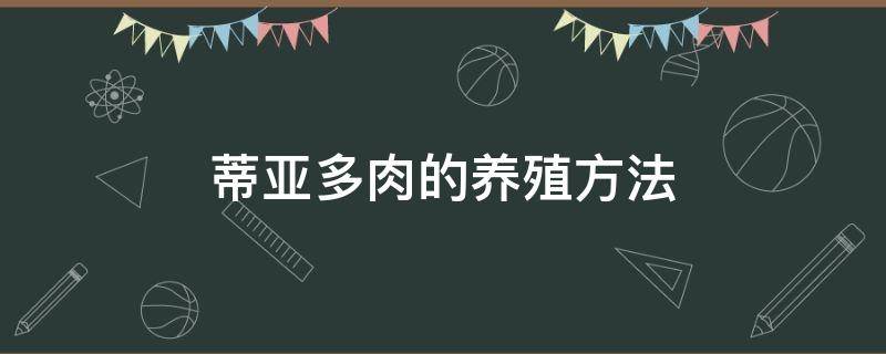 蒂亚多肉的养殖方法（蒂亚多肉的养殖方法和注意事项）