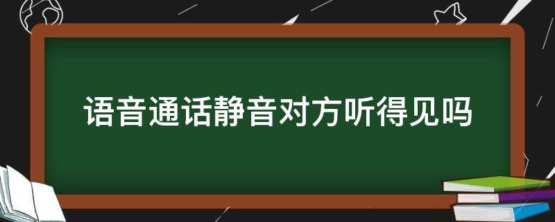 语音通话静音对方听得见吗（语音通话按了静音对方听得见吗）