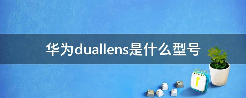 华为duallens是什么型号 华为duallens是什么型号手机