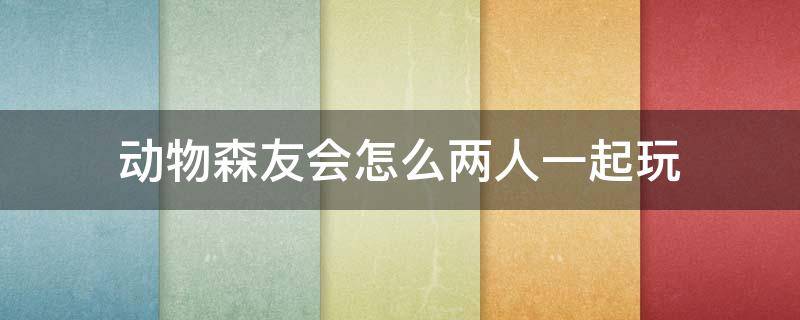 动物森友会怎么两人一起玩（动物森友可以两个人玩吗）