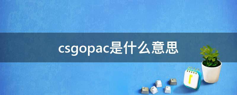 csgopac是什么意思（csgopac啥意思）