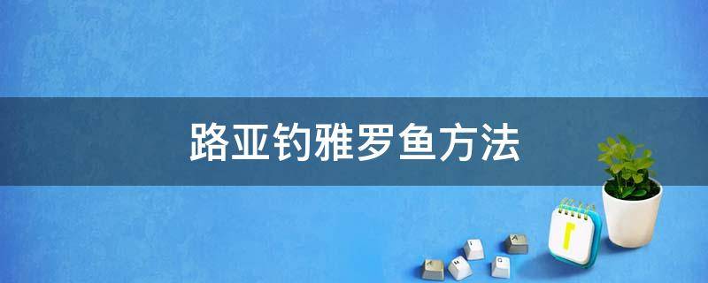 路亚钓雅罗鱼方法（路亚钓雅罗鱼用什么饵好）