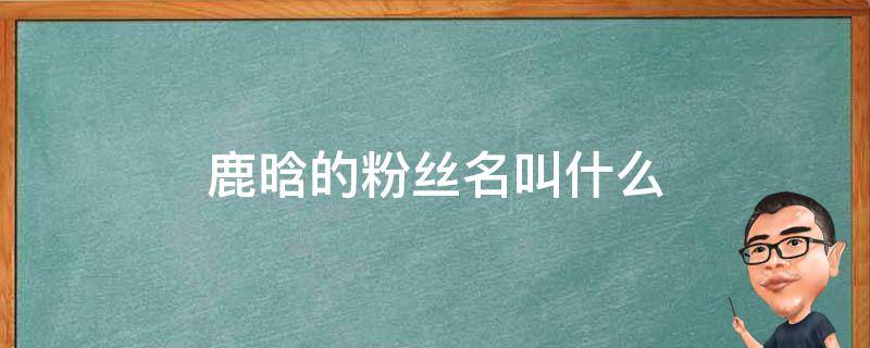 鹿晗的粉丝名叫什么 鹿晗粉丝叫鹿晗什么