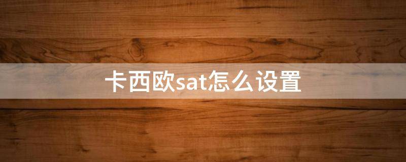 卡西欧sat怎么设置（卡西欧sat是什么模式）