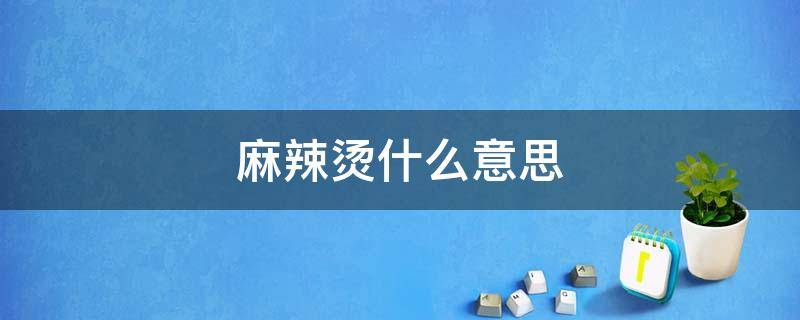 麻辣烫什么意思 麻辣烫什么意思网络用语