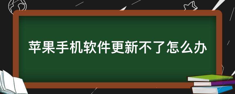 苹果手机软件更新不了怎么办 苹果手机软件更新不了怎么办11