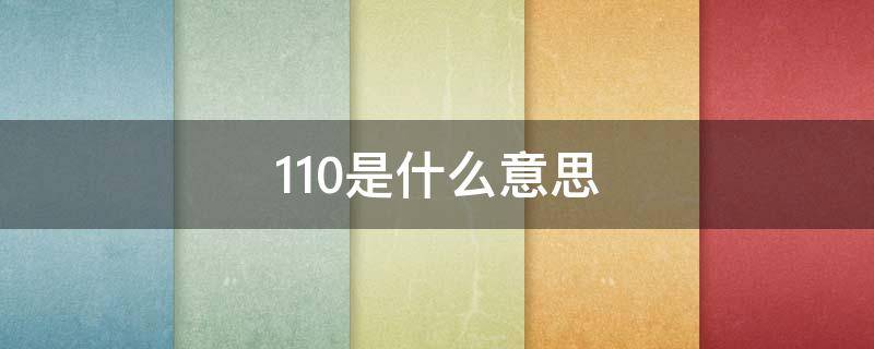 110是什么意思 119是什么意思