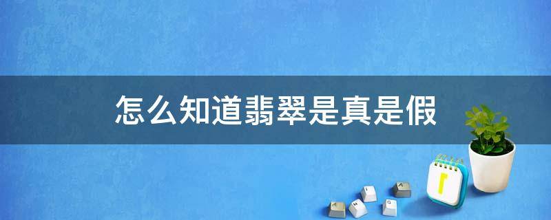 怎么知道翡翠是真是假 翡翠怎样看真的假