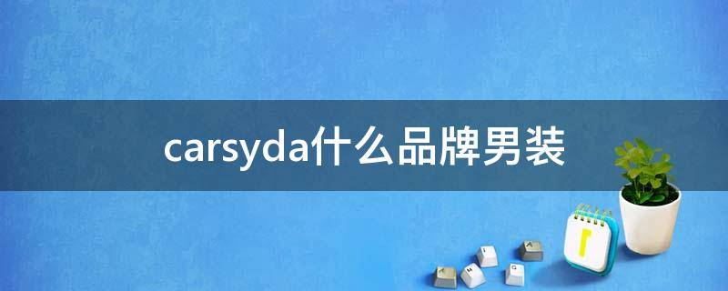 carsyda什么品牌男装 carsyda啥牌子