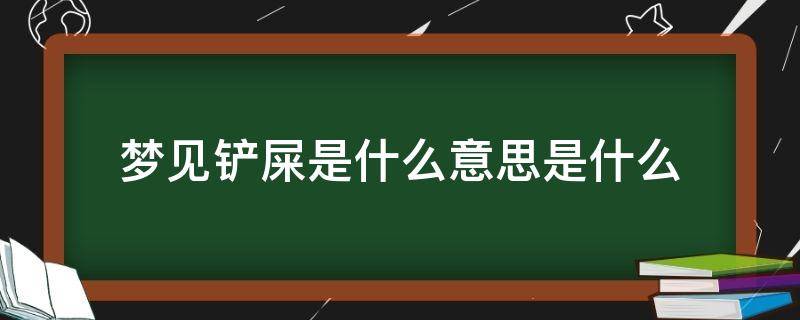 梦见铲屎是什么意思是什么 做梦梦见铲屎是什么意思