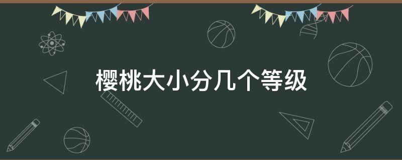 樱桃大小分几个等级 大樱桃等级划分