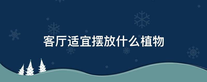 客厅适宜摆放什么植物（客厅宜放些什么植物好）