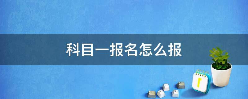 科目一报名怎么报（科目一报名怎么报名）