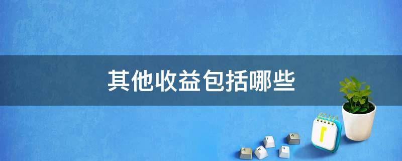 其他收益包括哪些 计入其他收益包括哪些