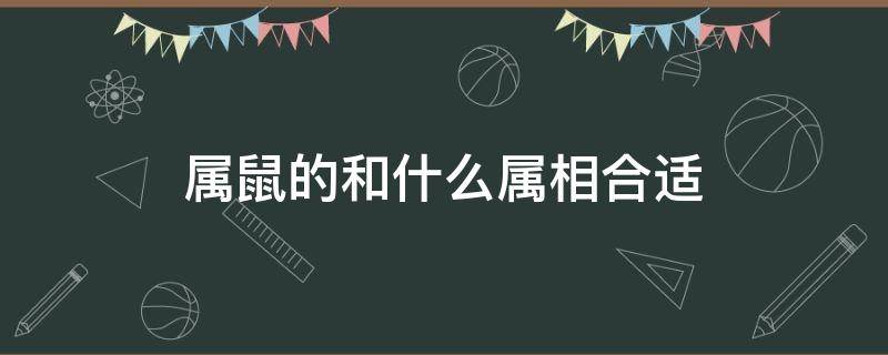 属鼠的和什么属相合适 属鼠适合跟什么属相