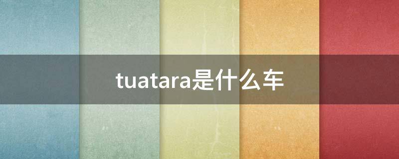 tuatara是什么车 tuatara汽车