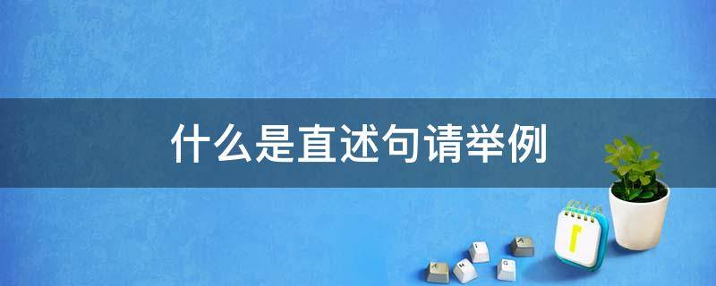 什么是直述句请举例（什么是直述句举例说明）