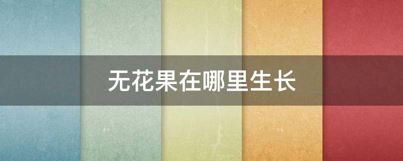 无花果在哪里生长（无花果的花果长在哪里）