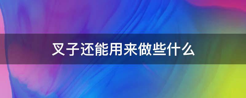 叉子还能用来做些什么（叉子可以用来做什么）