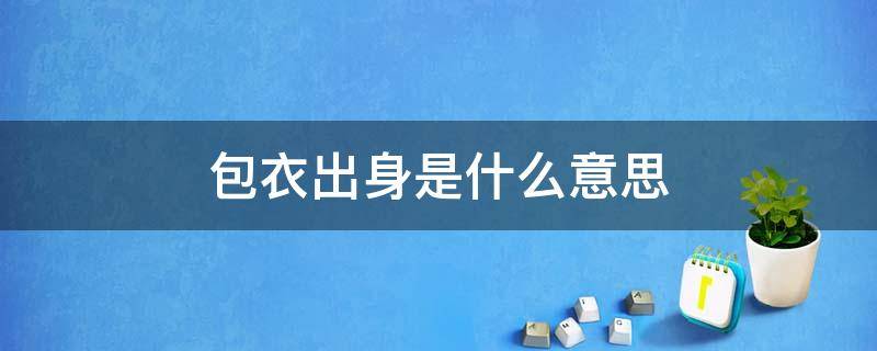 包衣出身是什么意思（包衣出身是什么意思啊）