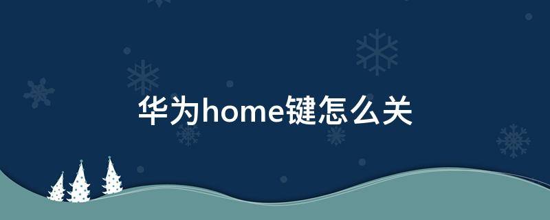 华为home键怎么关 华为home键怎么关闭