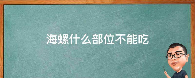 海螺什么部位不能吃（海螺什么部位不能吃拉肚子）