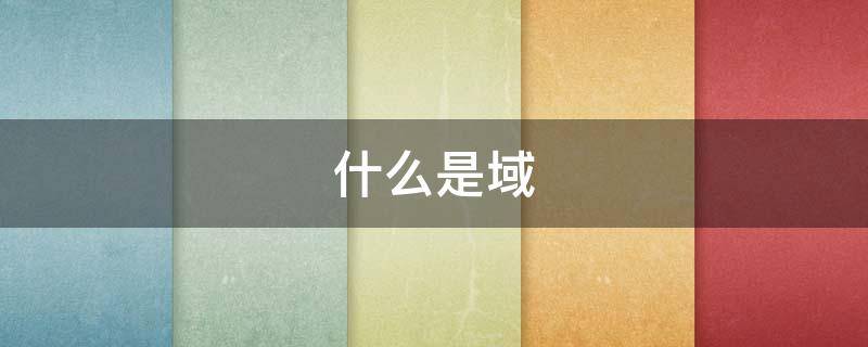 什么是域（什么是域和域名）