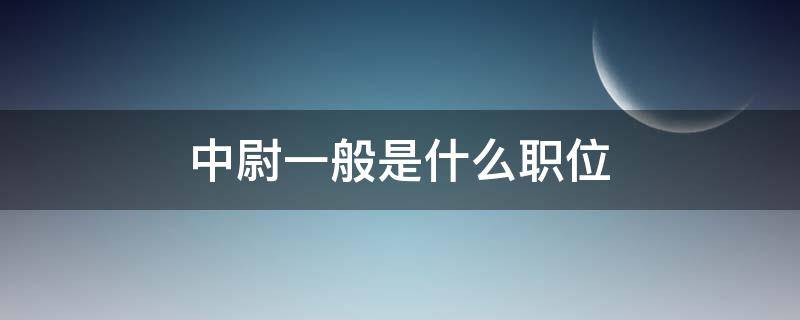 中尉一般是什么职位（中尉是什么职位?）