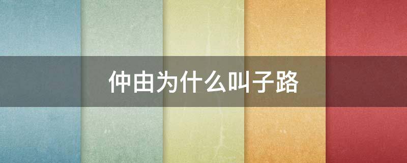 仲由为什么叫子路（仲由为什么叫季路）