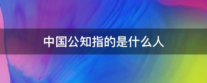 中国公知指的是什么人（什么叫中国公知）