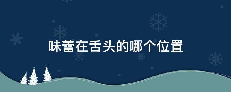 味蕾在舌头的哪个位置 苦味味蕾在舌头的哪个位置