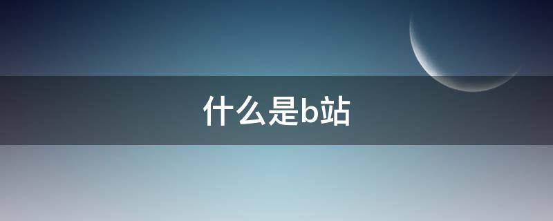 什么是b站（请问什么是b站）