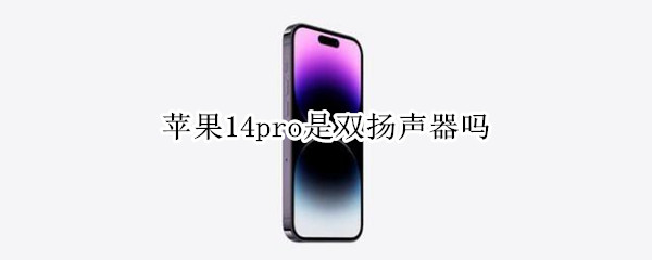 苹果14pro是双扬声器吗 iphone 12 pro是双扬声器吗