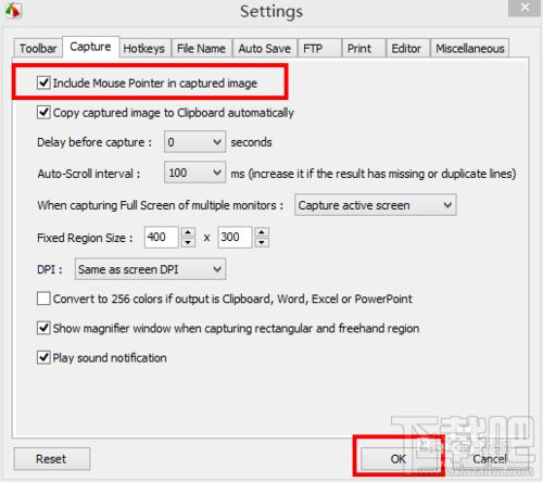 截图神器Faststone Capture截图时如何包括鼠标光标