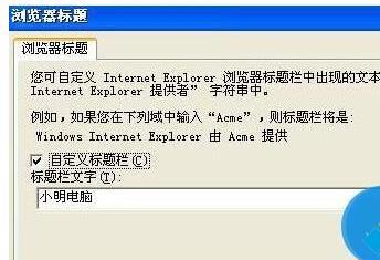 中关村xp系统下怎样给浏览器标题添加文字