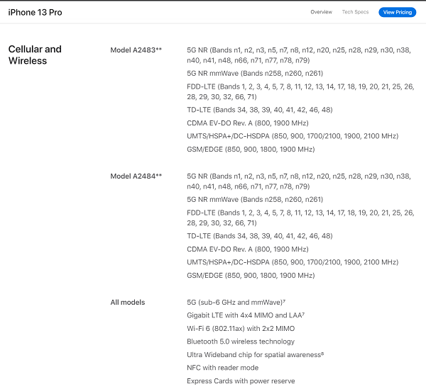 iPhone13支持毫米波5G吗