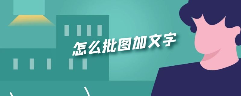 怎么批图加文字 怎么批图加文字或减文字