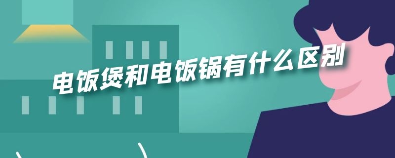 电饭煲和电饭锅有什么区别（电饭煲和电饭锅有什么区别图片）