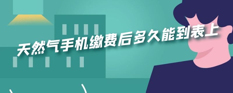 天然气手机缴费后多久能到表上 手机上交天然气费多久可以到账