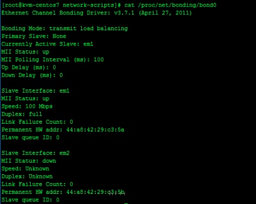 CentOS7中如何配置NIC绑定