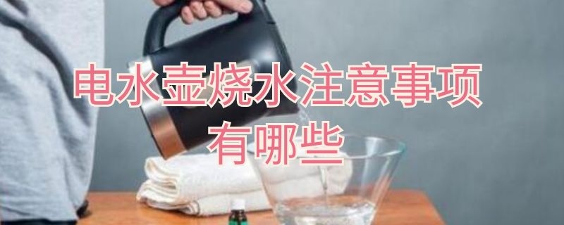 电水壶烧水注意事项有哪些