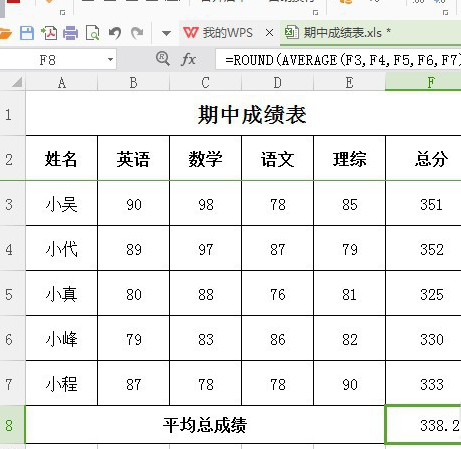 excel平均分怎么保留两位小数