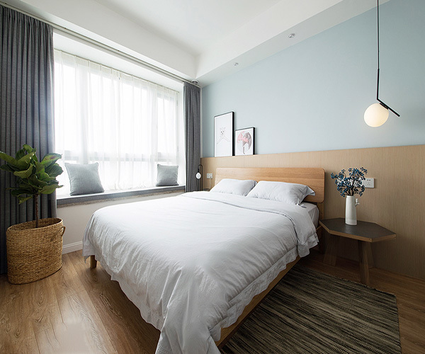 96平米装修效果图 96㎡自然原木风装修效果案例