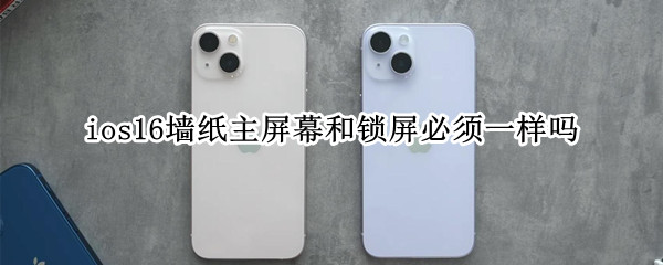 ios16墙纸主屏幕和锁屏必须一样吗 苹果锁屏壁纸和桌面壁纸可以设置不一样吗