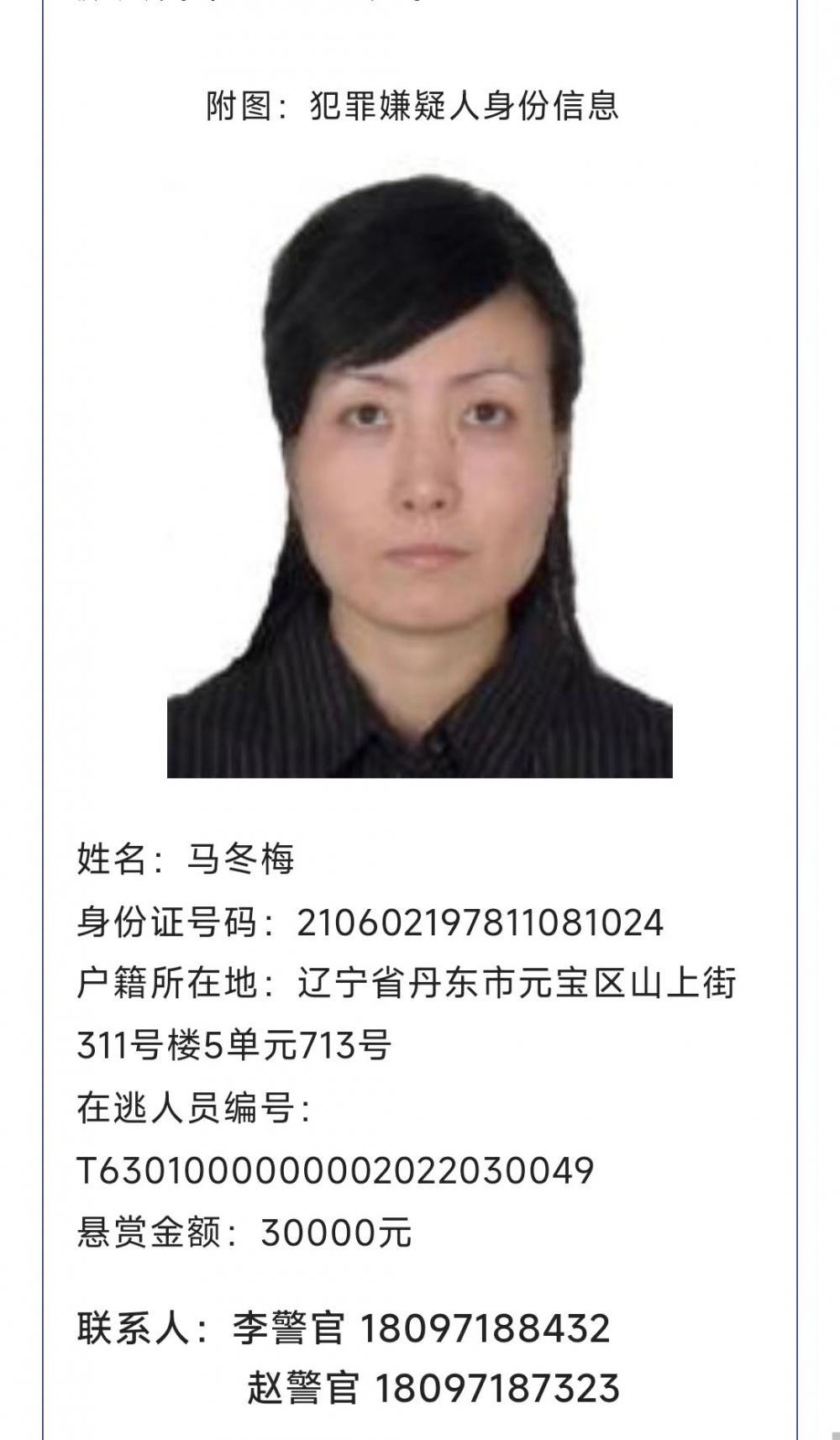 西宁警方回应悬赏3万元通缉“马冬梅”：欢迎提供线索，请勿打电话调侃玩梗