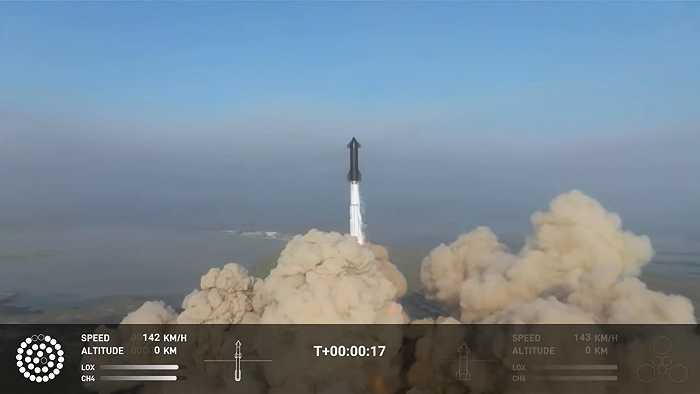 SpaceX“星舰”发射任务失败 星舰发射系统