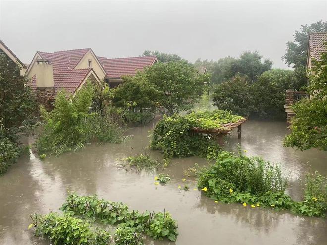 被洪水围困的涿州码头镇：别墅小区水已漫到二楼，有九旬老人被困