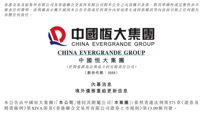 中国恒大、恒大汽车、恒大物业在香港交易所暂停交易