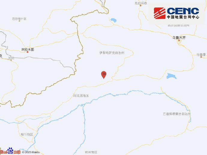 新疆阿克苏地区拜城县发生4.5级地震，震源深度10千米